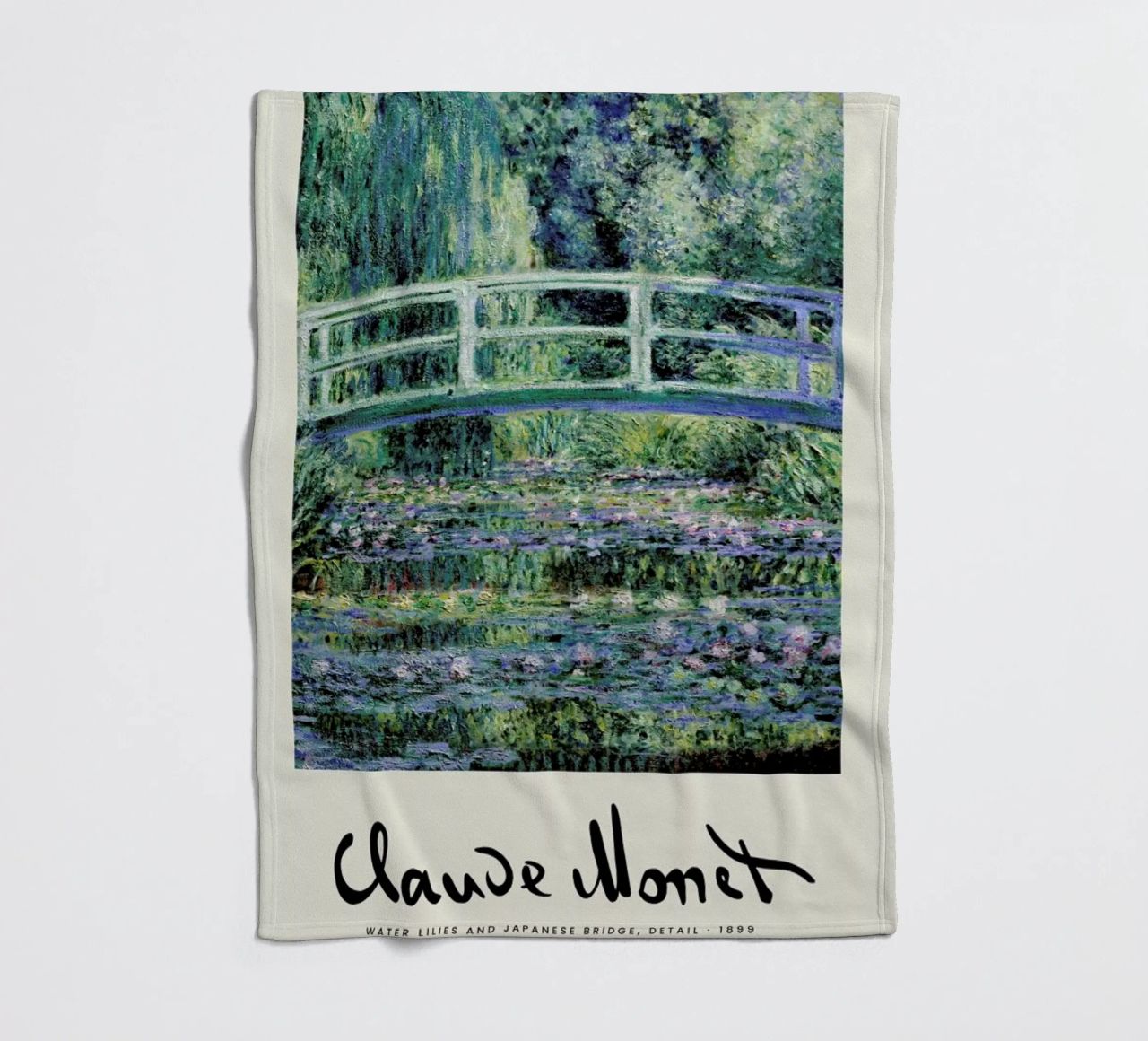 Monet – Signed Japanese Bridge coperta in pile da Vintage by JUNIQE
