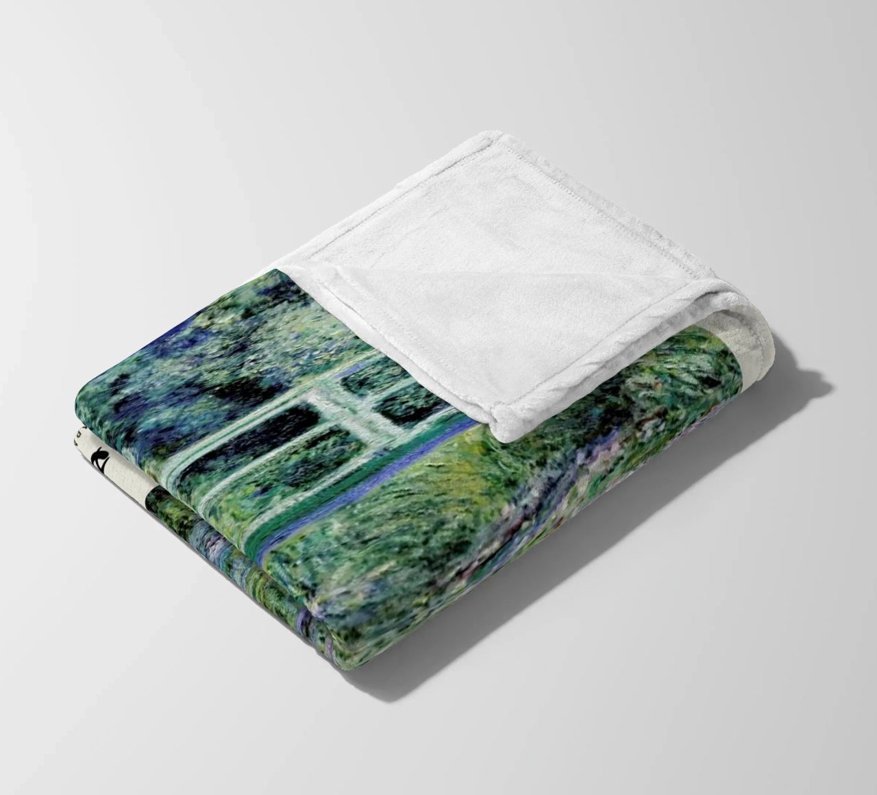 Monet – Signed Japanese Bridge coperta in pile da Vintage by JUNIQE