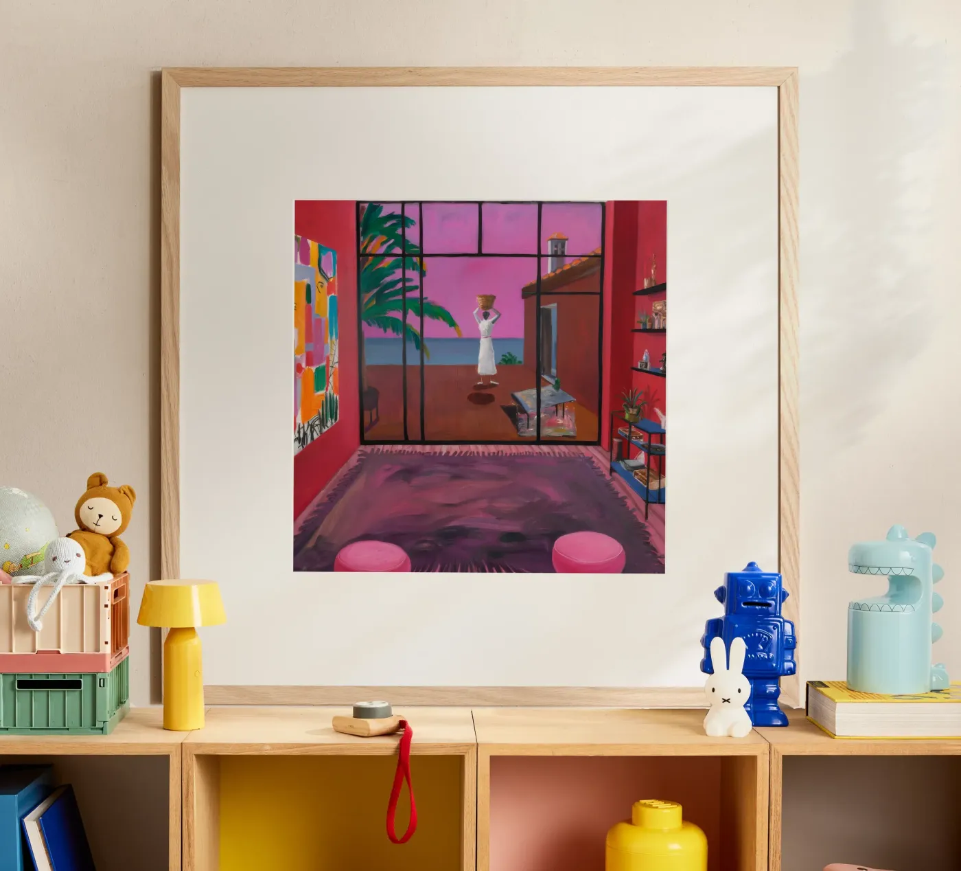 Framed Pink Entry poster by Opal Strokes