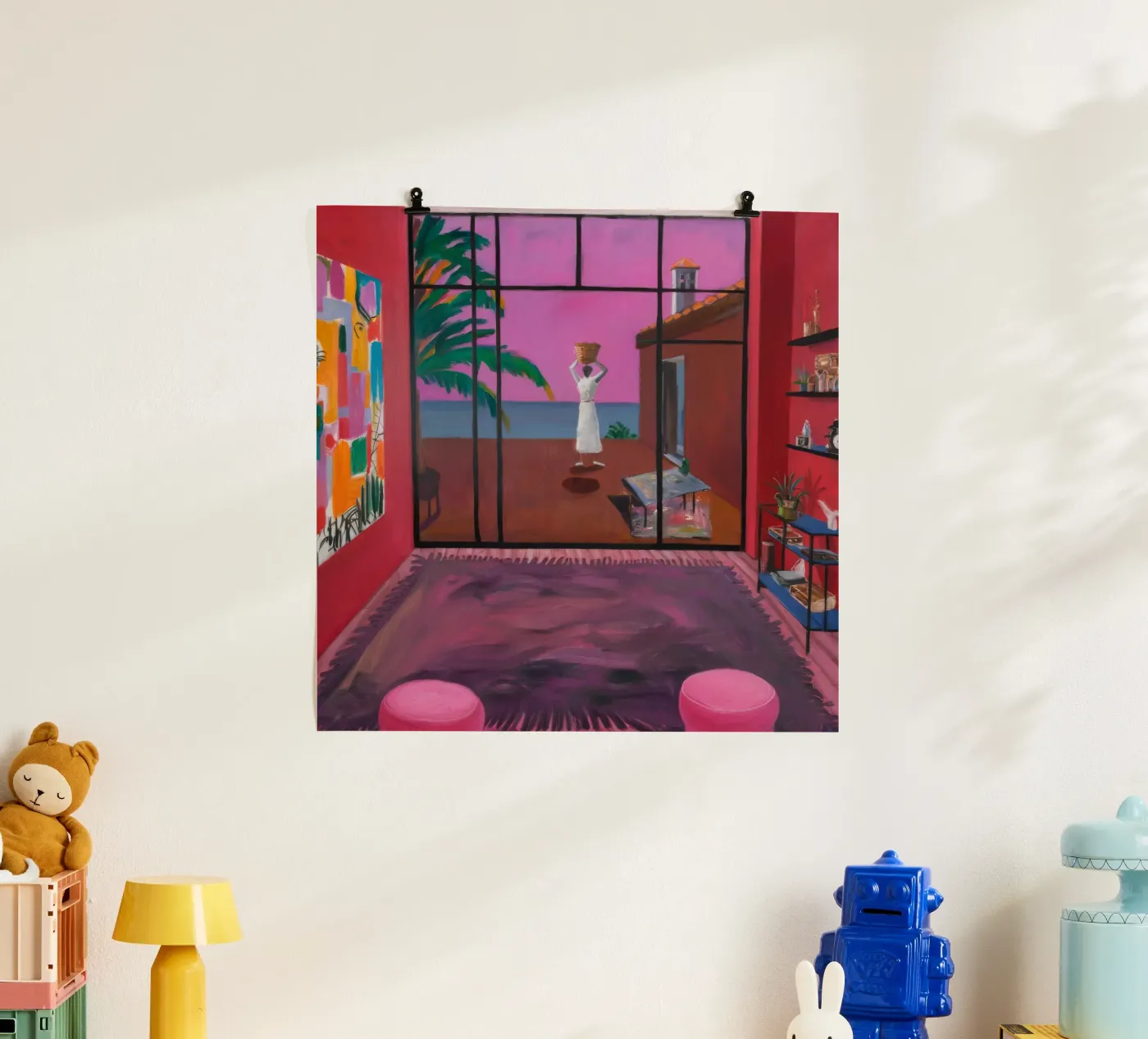 Framed Pink Entry poster by Opal Strokes