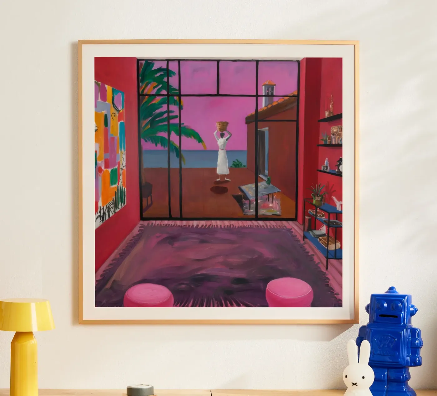 Framed Pink Entry poster by Opal Strokes