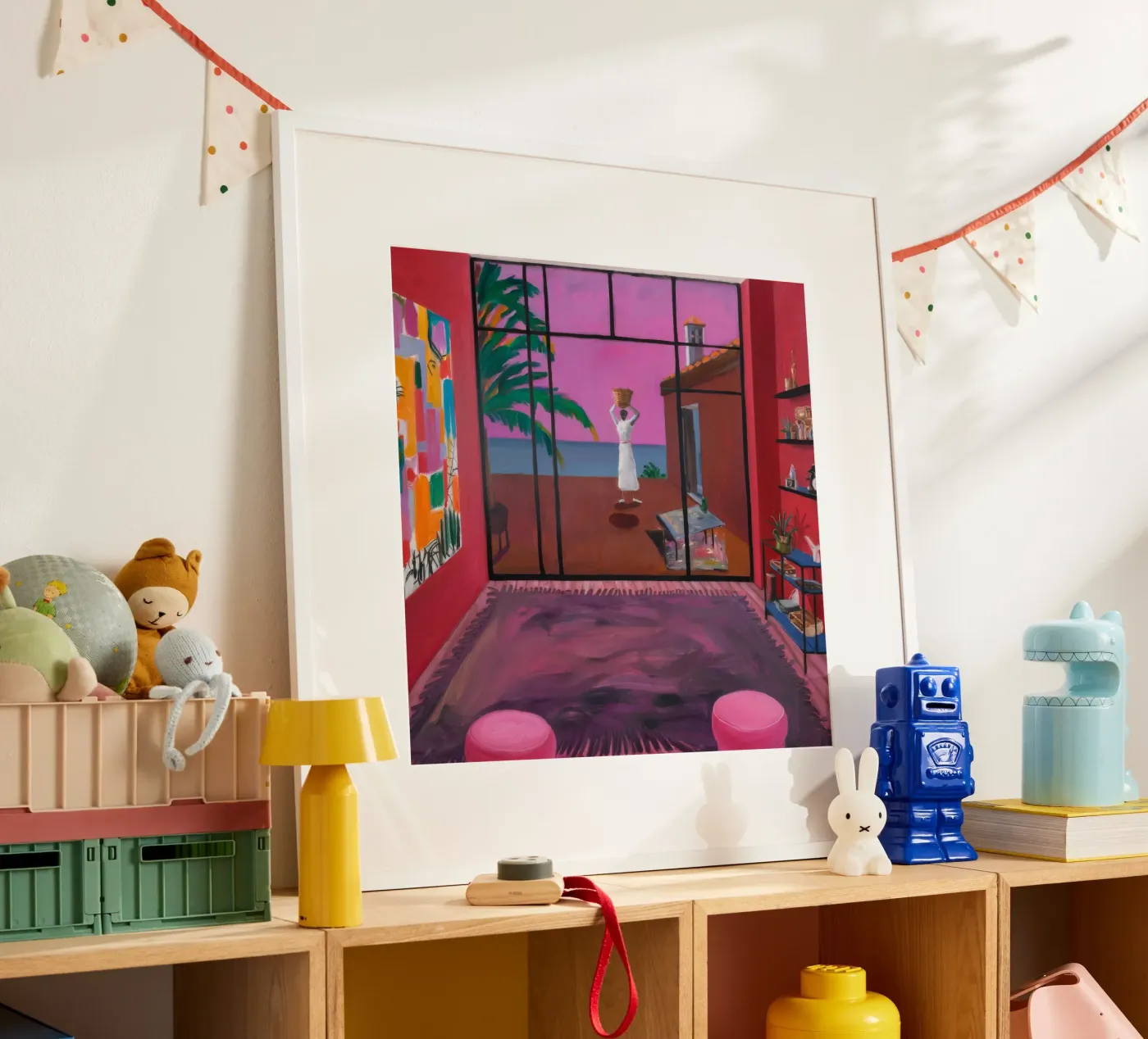 Framed Pink Entry poster by Opal Strokes