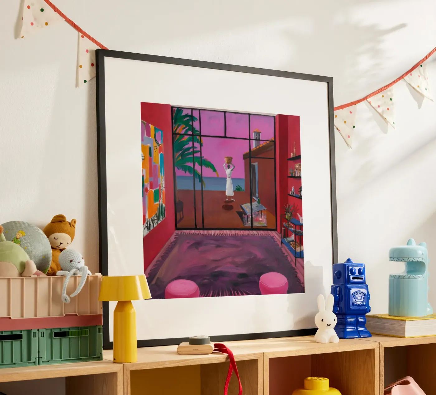 Framed Pink Entry poster by Opal Strokes