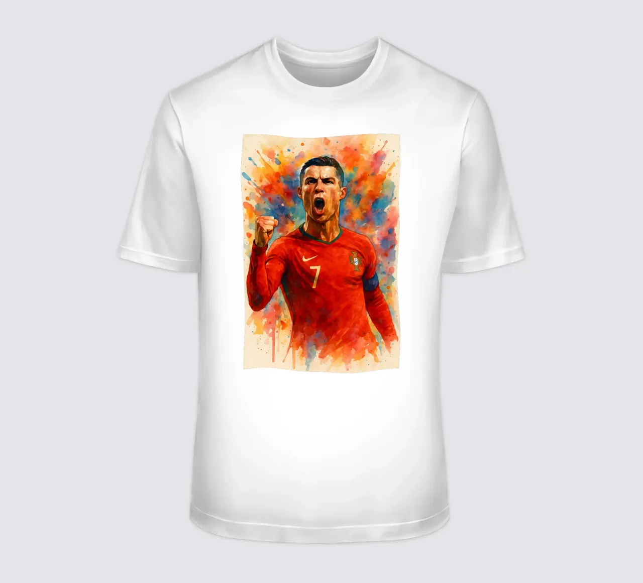 Acquerello sul gol di Ronaldo t-shirt da BONANZA