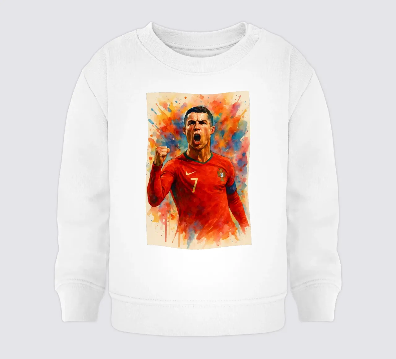 Acquerello sul gol di Ronaldo felpa neonato da BONANZA