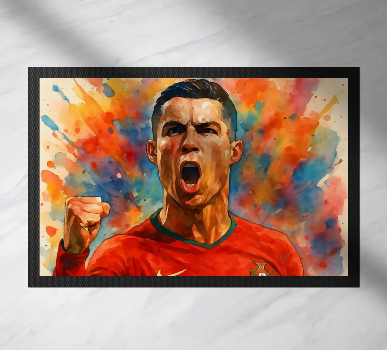 Acquerello sul gol di Ronaldo zerbino da BONANZA