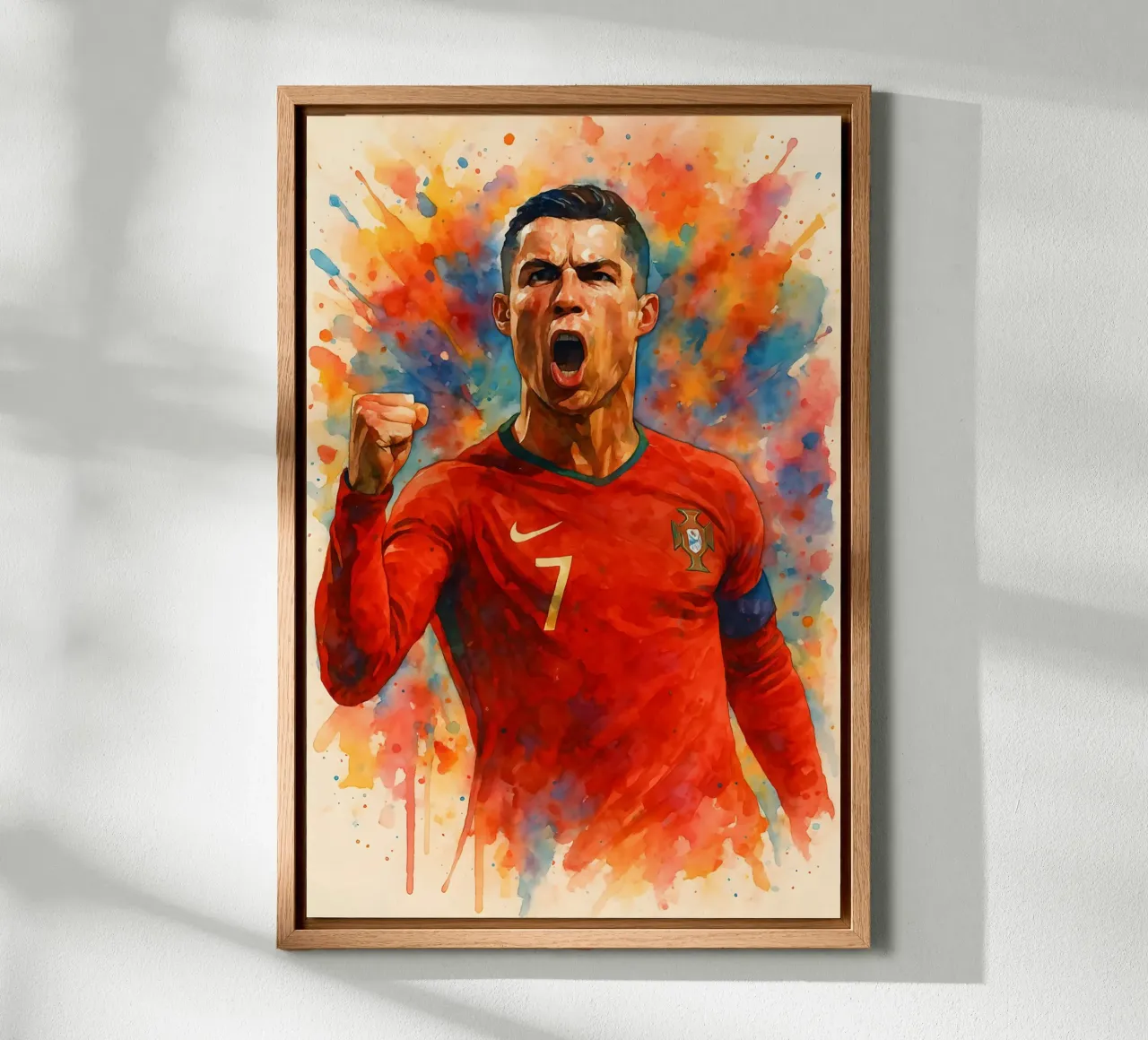 Acquerello sul gol di Ronaldo alluminio dibond da BONANZA