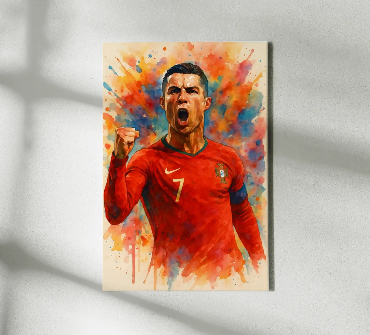 Acquerello sul gol di Ronaldo tela con Cornice a cassetta da BONANZA