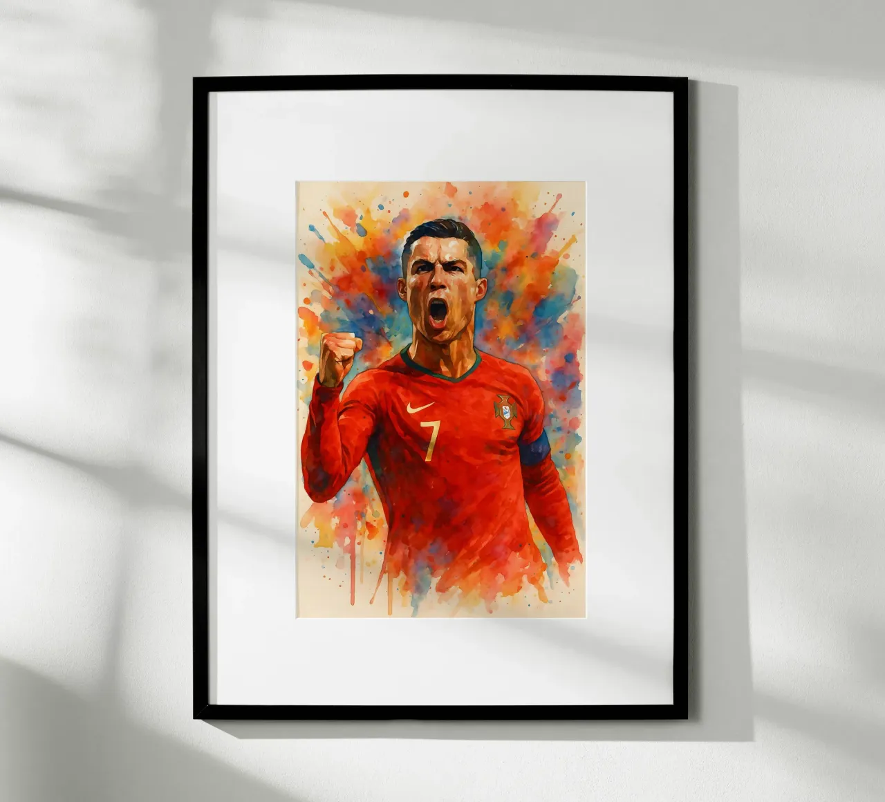 Acquerello sul gol di Ronaldo carta hahnemühle da BONANZA