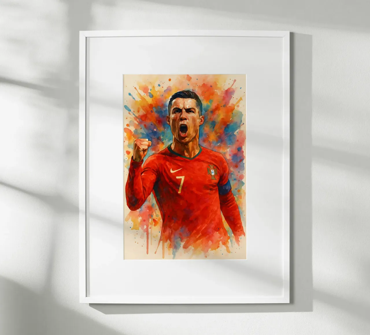 Acquerello sul gol di Ronaldo carta hahnemühle da BONANZA