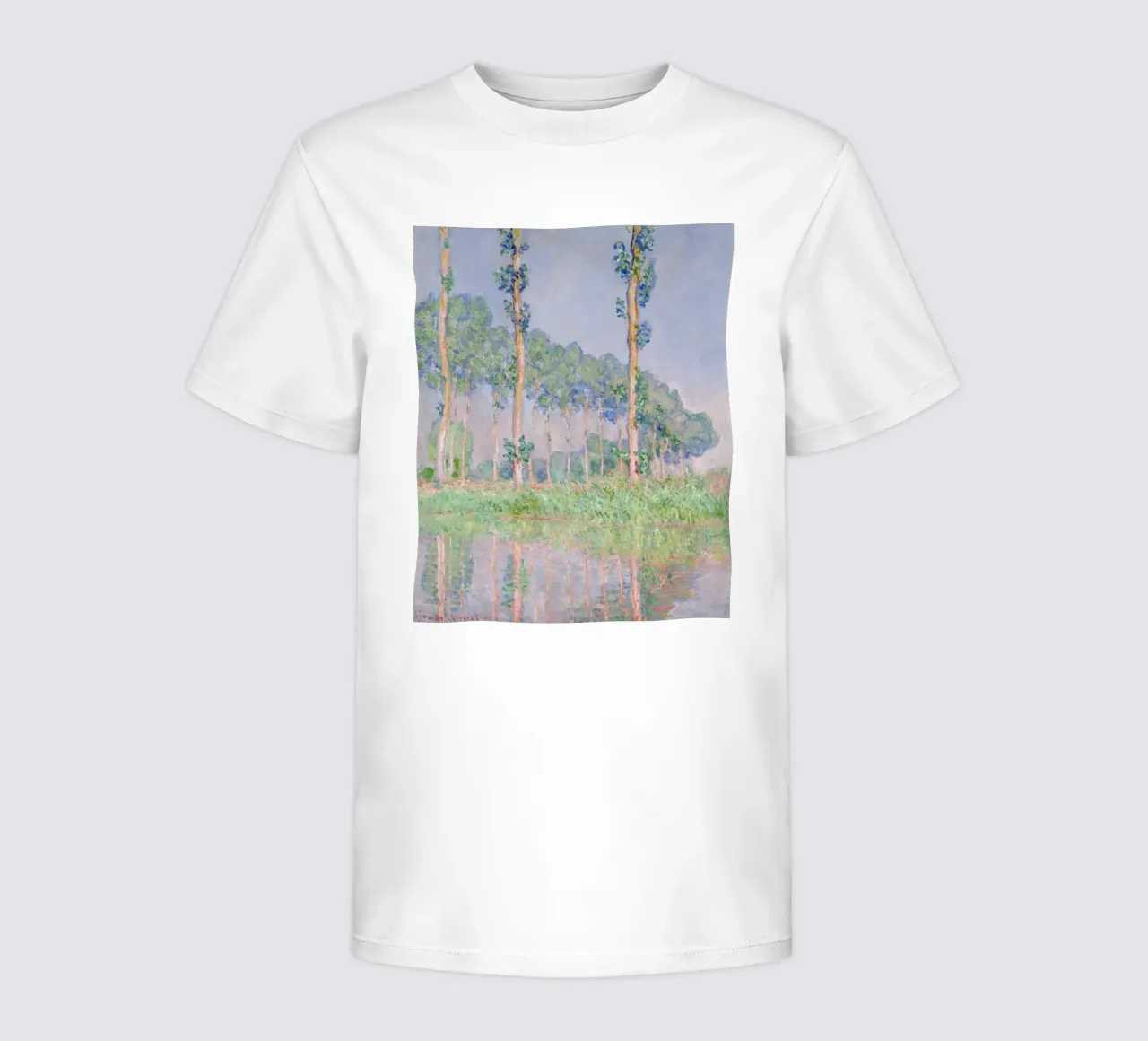 Monet's Poplars on the Epte - Impressionist Landscape Art kids t-shirt by NorwesClub