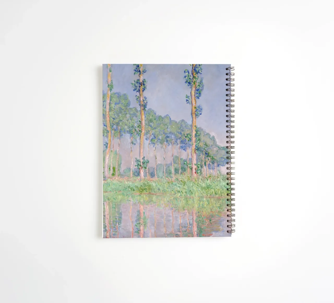 Monet's Poplars on the Epte - Impressionist Landscape Art spiral notebook by NorwesClub