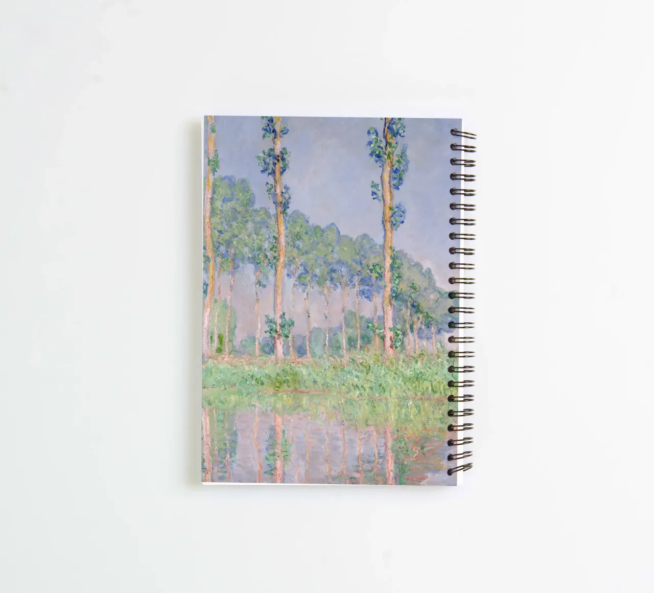 Monet's Poplars on the Epte - Impressionist Landscape Art spiral notebook by NorwesClub