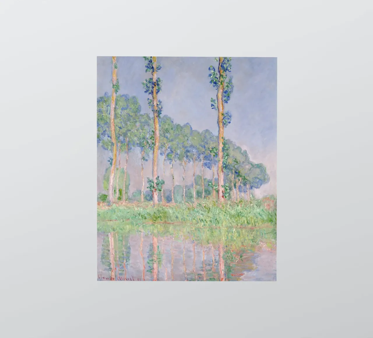 Monet's Poplars on the Epte - Impressionist Landscape Art sticker by NorwesClub