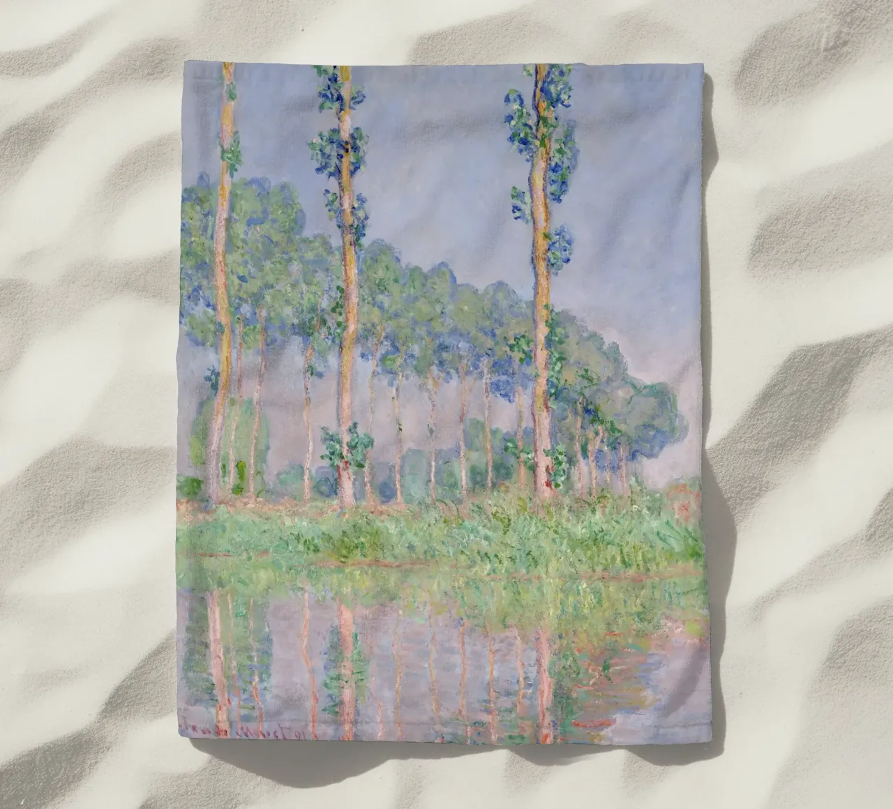 I pioppi dell'Epte di Monet - Paesaggio impressionista telo mare da NorwesClub