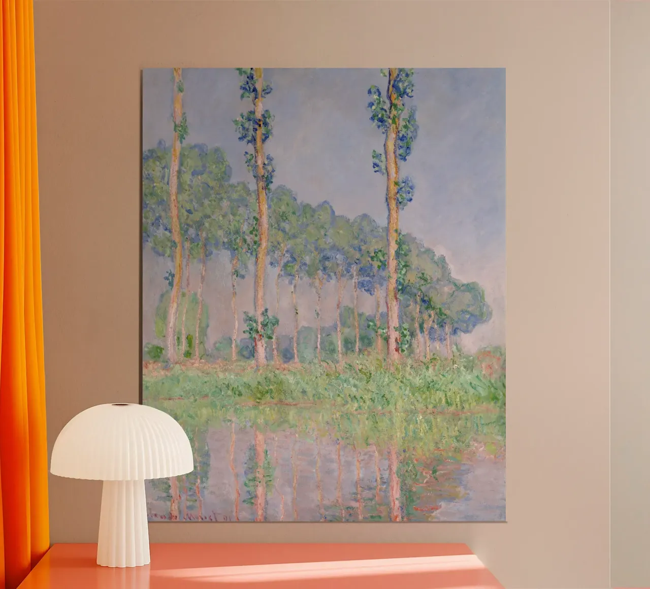 Monet's Poplars on the Epte - Impressionist Landscape Art poster by NorwesClub