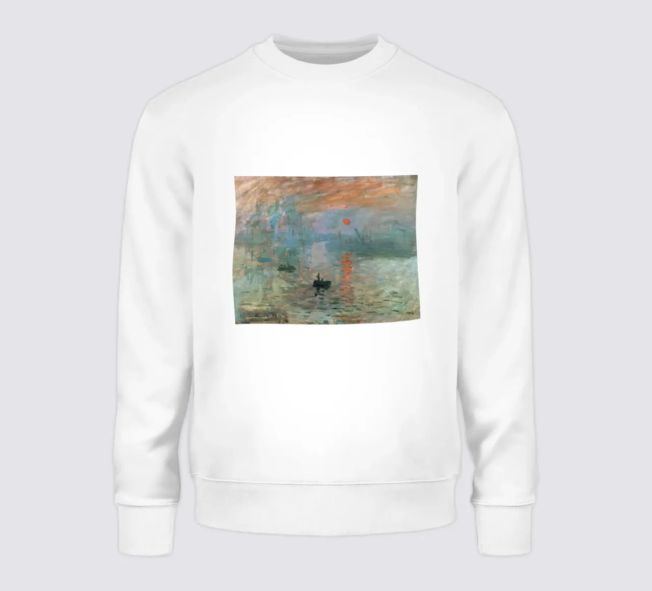 L'impressione di Monet, l'alba - Iconico paesaggio marino impressionista felpa da NorwesClub
