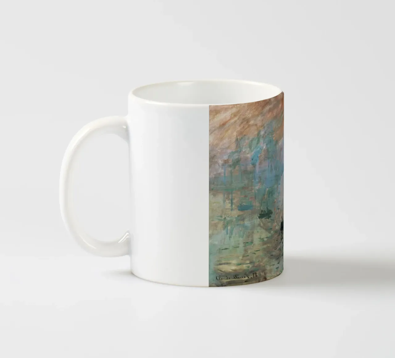 L'impressione di Monet, l'alba - Iconico paesaggio marino impressionista tazza in ceramica da NorwesClub