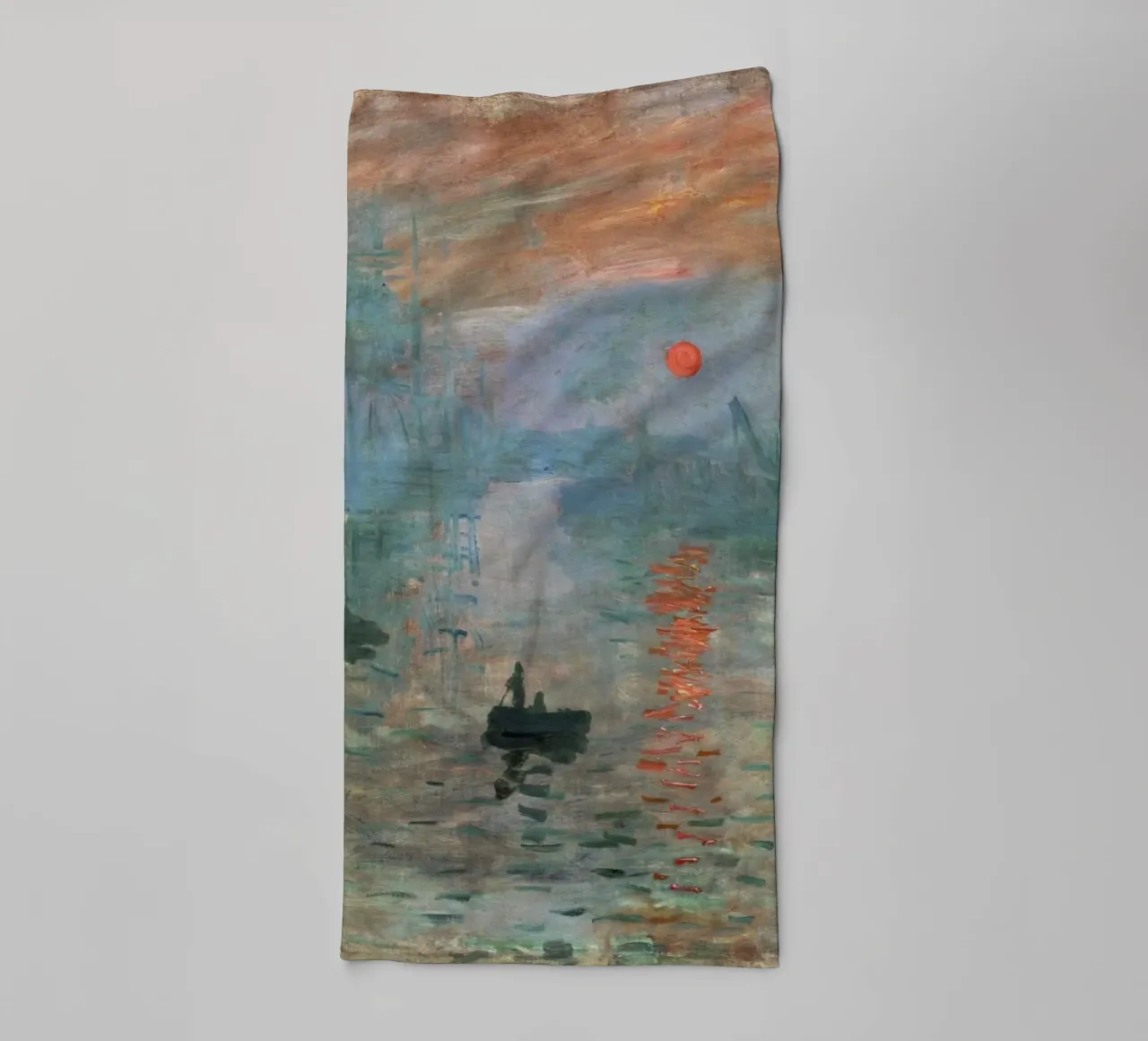 Monet's Impression, Sunrise - Iconic Impressionist Seascape towel by NorwesClub