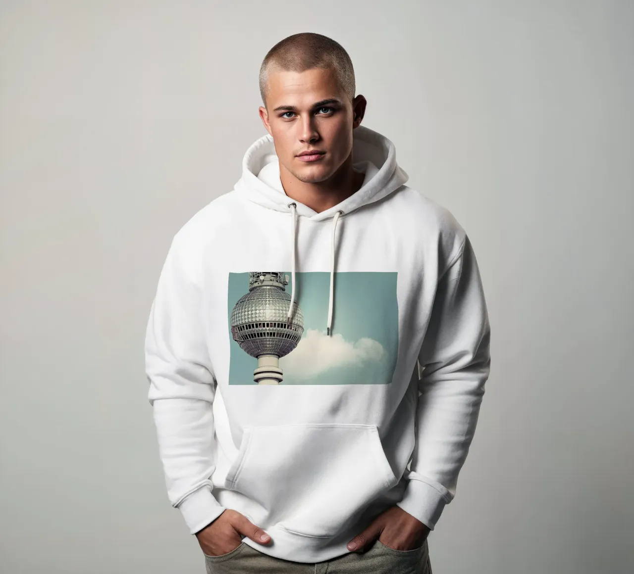 Fernsehturm felpa con cappuccio da Michael Belhadi