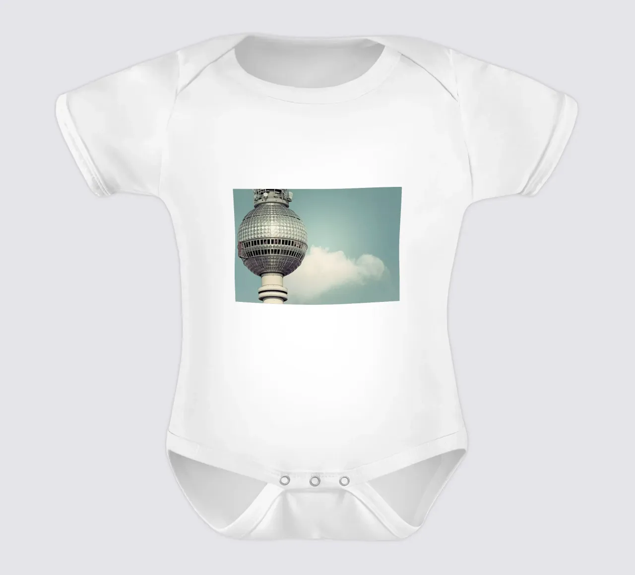 Fernsehturm body neonato maniche corte da Michael Belhadi