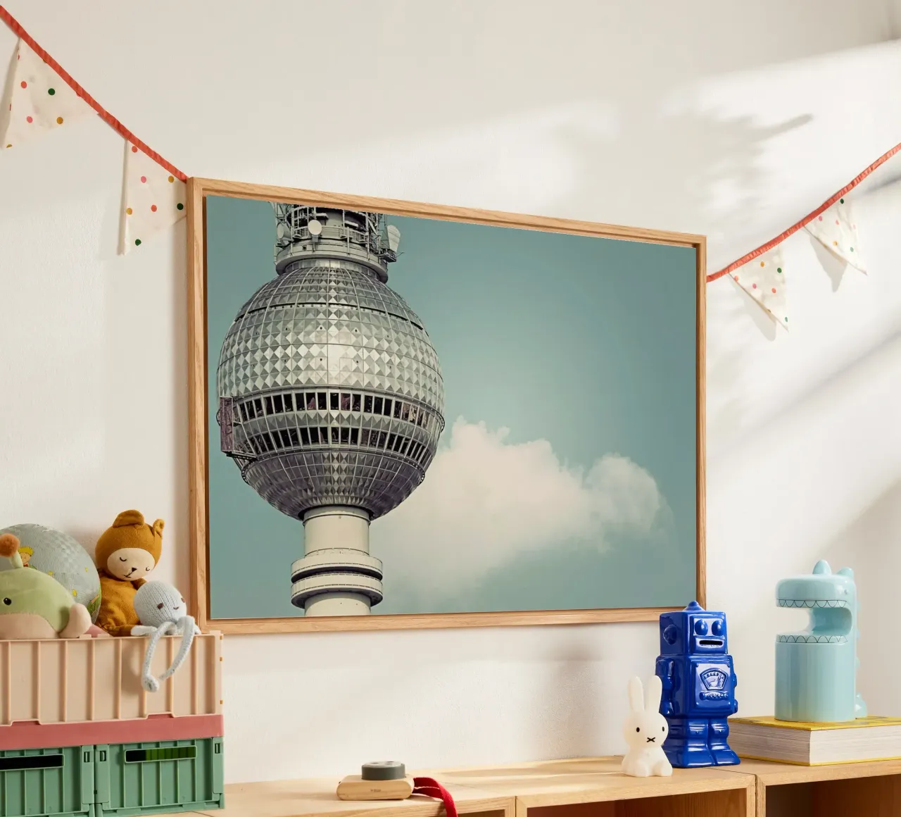 Fernsehturm acryl van Michael Belhadi