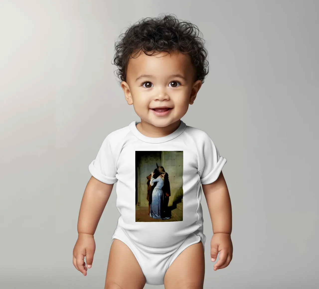 Hayez - El Beso body neonato maniche corte da Vintage by JUNIQE