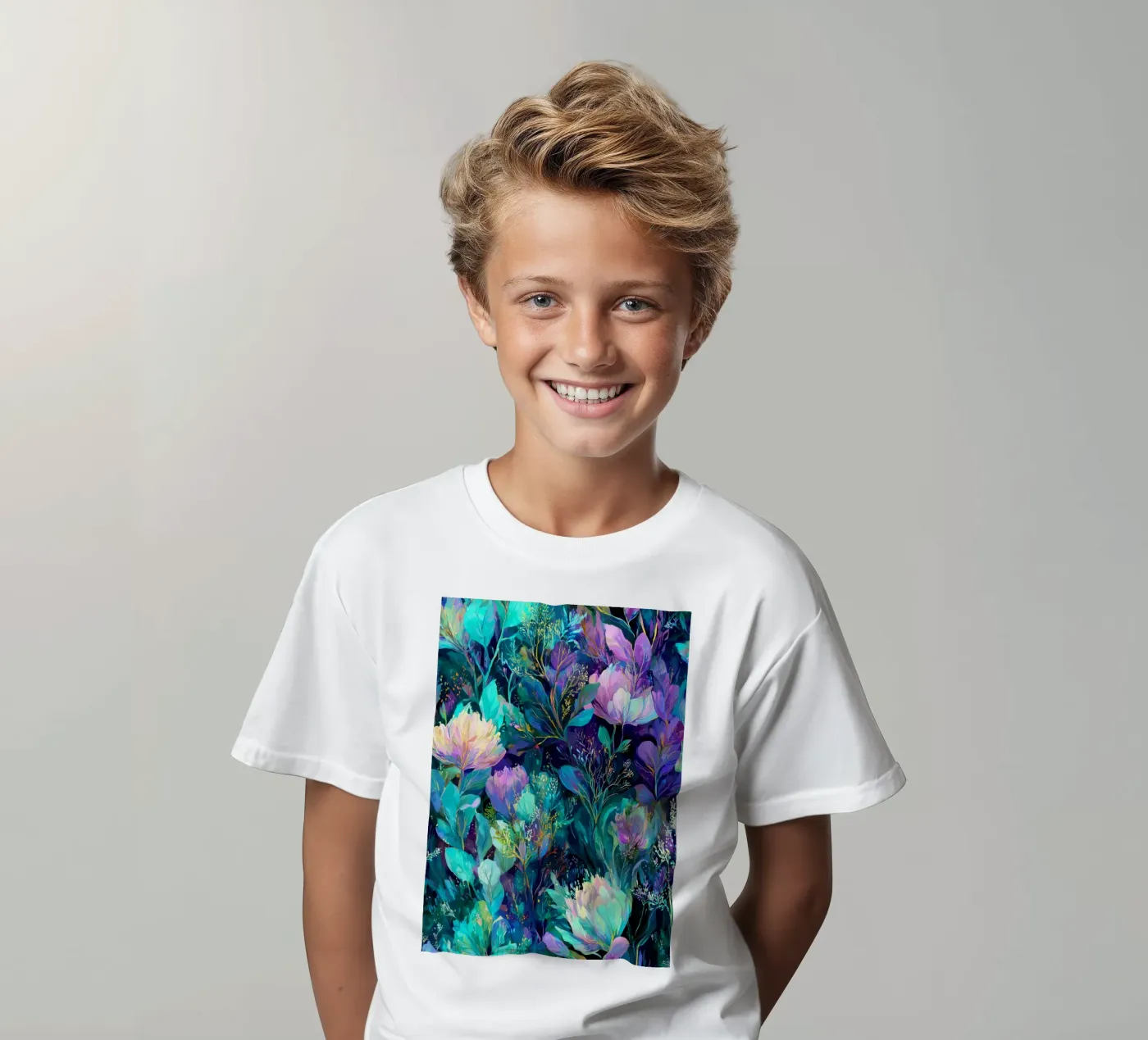 Purple meadow t-shirt bambini da Justyna Jaszke JBJart