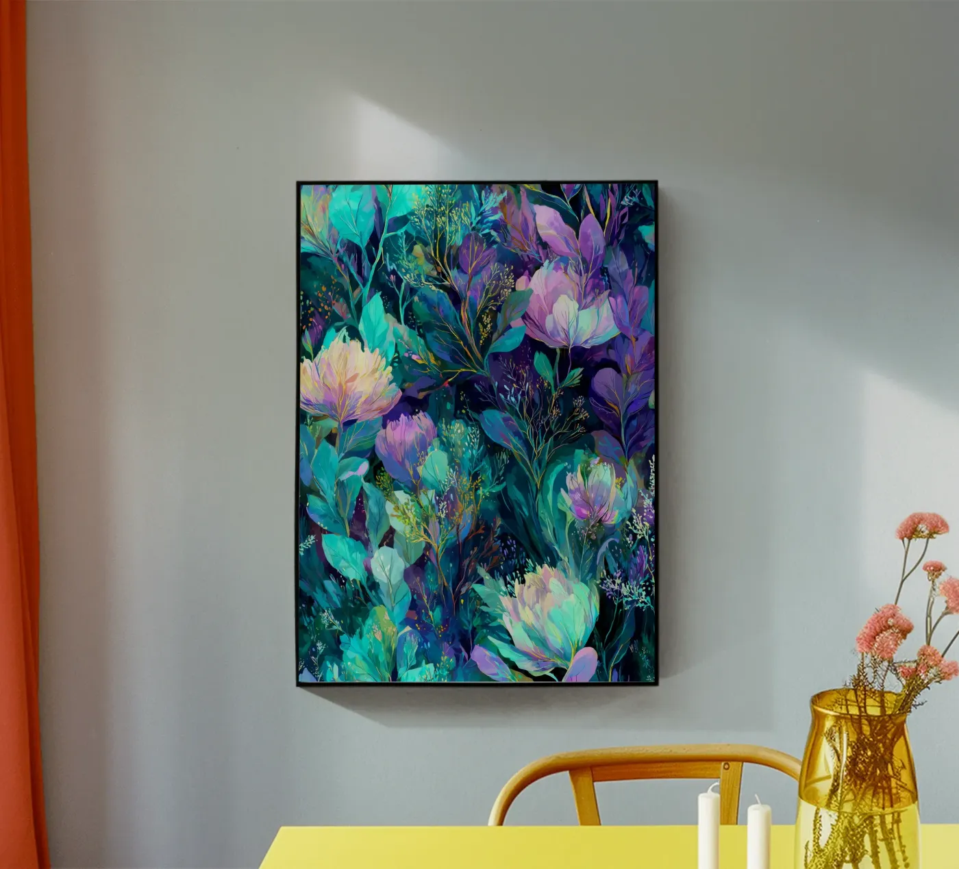 Purple meadow Acryl-Glas von Justyna Jaszke JBJart