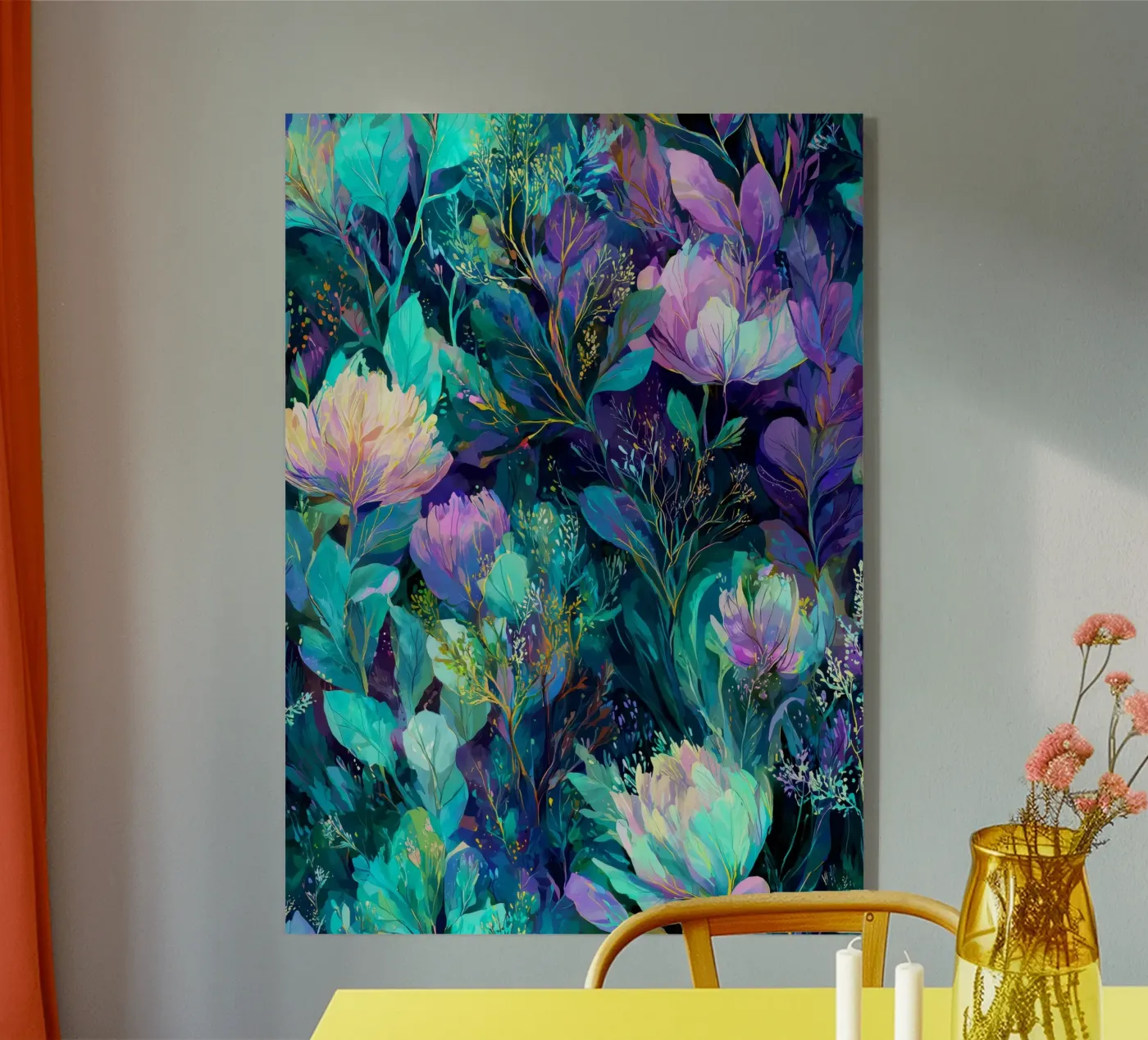 Purple meadow Acryl-Glas von Justyna Jaszke JBJart