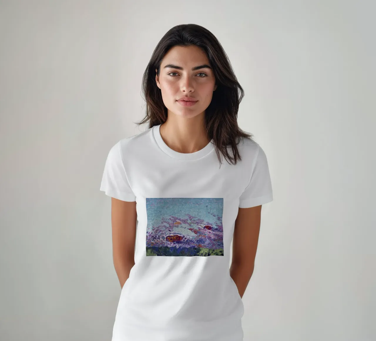 Leo G. Mielziner Studio del cielo - Arte testurizzata post-impressionista t-shirt da NorwesClub