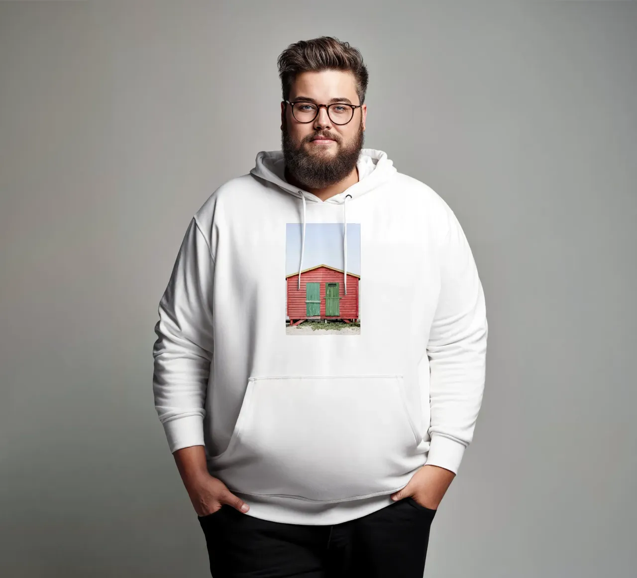 Red Hut felpa con cappuccio da Shot By Clint
