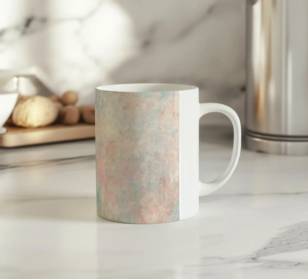 Etherisch Pastel Abstract - Getextureerde Moderne Kunstdruk keramische mok van NorwesClub