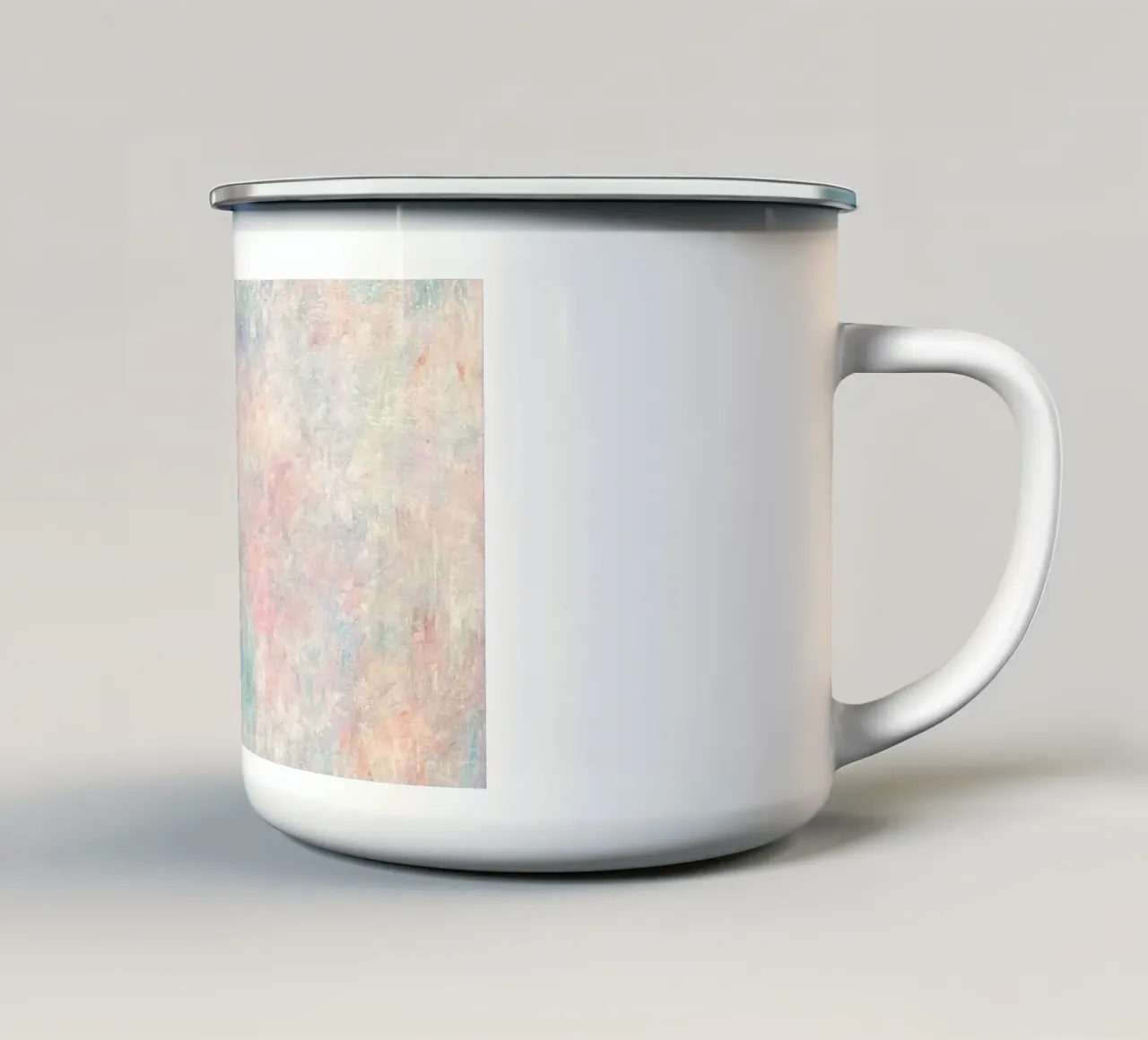 Etherisch Pastel Abstract - Getextureerde Moderne Kunstdruk emaille mok van NorwesClub
