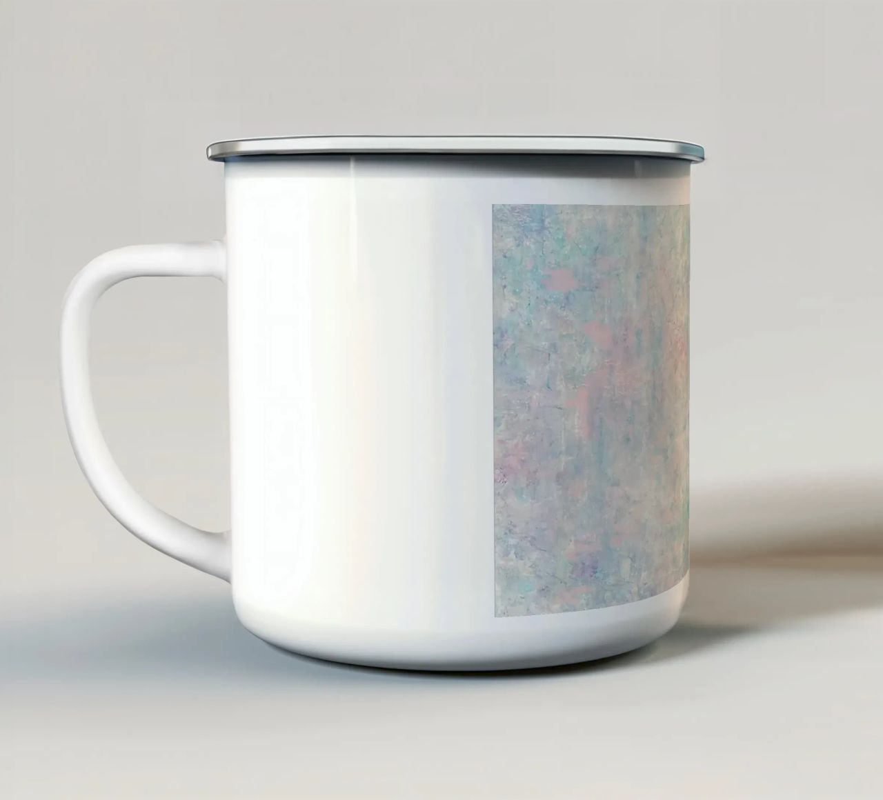 Etherisch Pastel Abstract - Getextureerde Moderne Kunstdruk emaille mok van NorwesClub