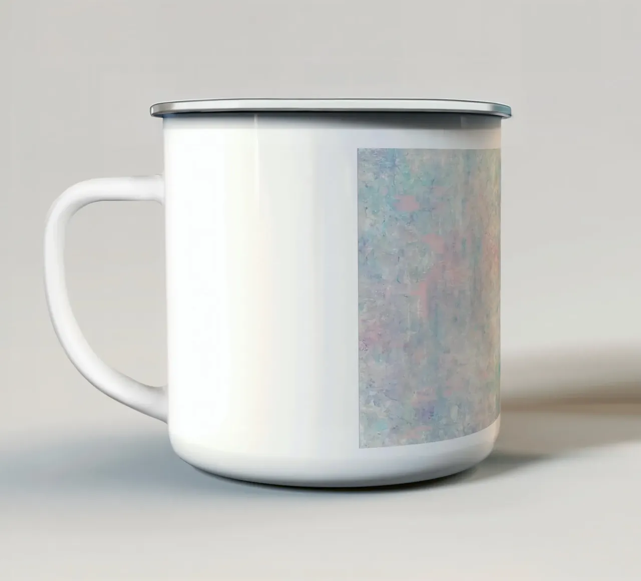 Etherisch Pastel Abstract - Getextureerde Moderne Kunstdruk emaille mok van NorwesClub