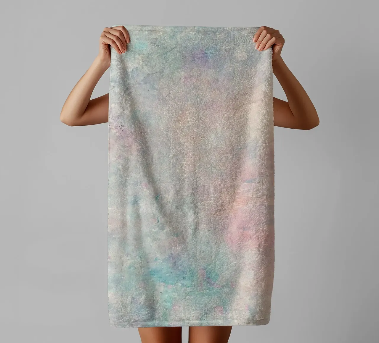 Etherisch Pastel Abstract - Getextureerde Moderne Kunstdruk badhanddoek van NorwesClub