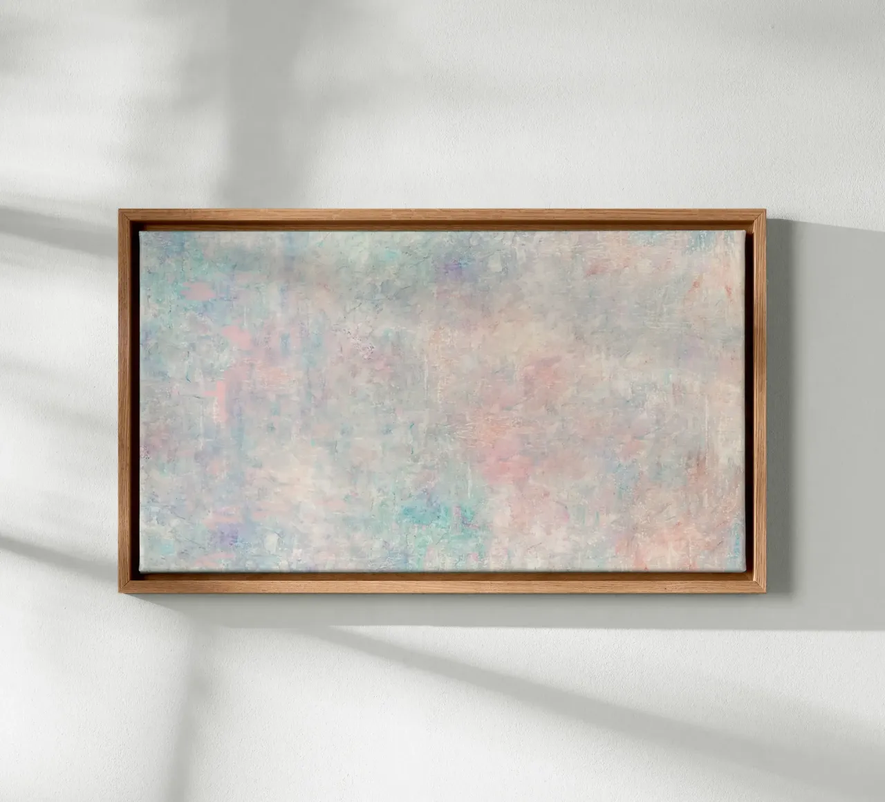 Etherisch Pastel Abstract - Getextureerde Moderne Kunstdruk canvas van NorwesClub