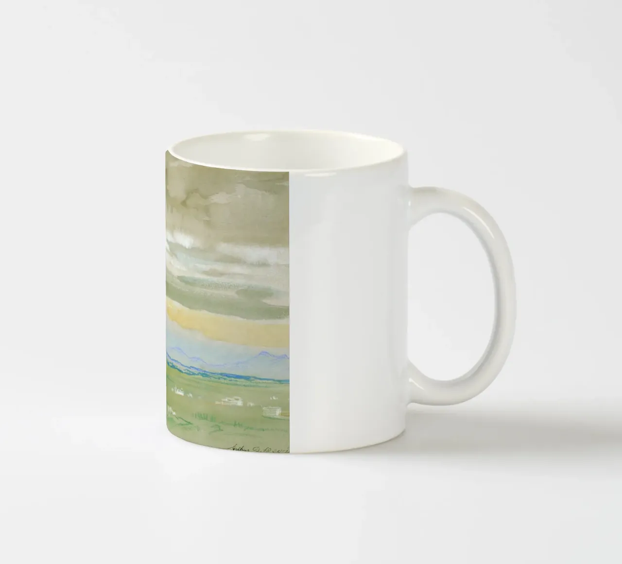 Arthur B. Davies Horizon - Tonalist Landschap Kunstdruk keramische mok van NorwesClub