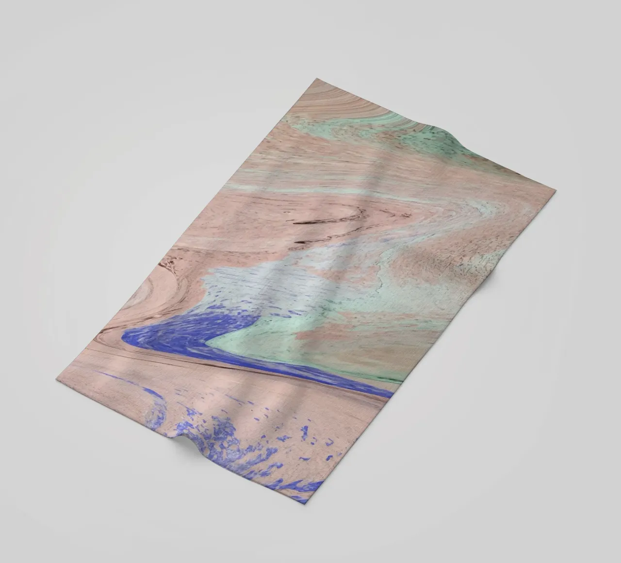 Pastel Swirl Marble - Abstract Fluid Art Print serviette de plage de NorwesClub