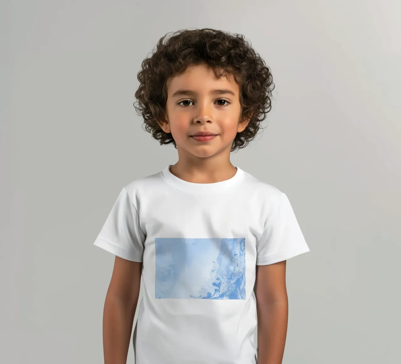 Azure Dream Waves - Abstract Fluid Blue Art Print kids t-shirt by NorwesClub