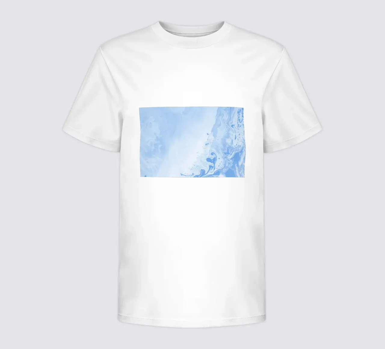 Azure Dream Waves - Abstract Fluid Blue Art Print kids t-shirt by NorwesClub