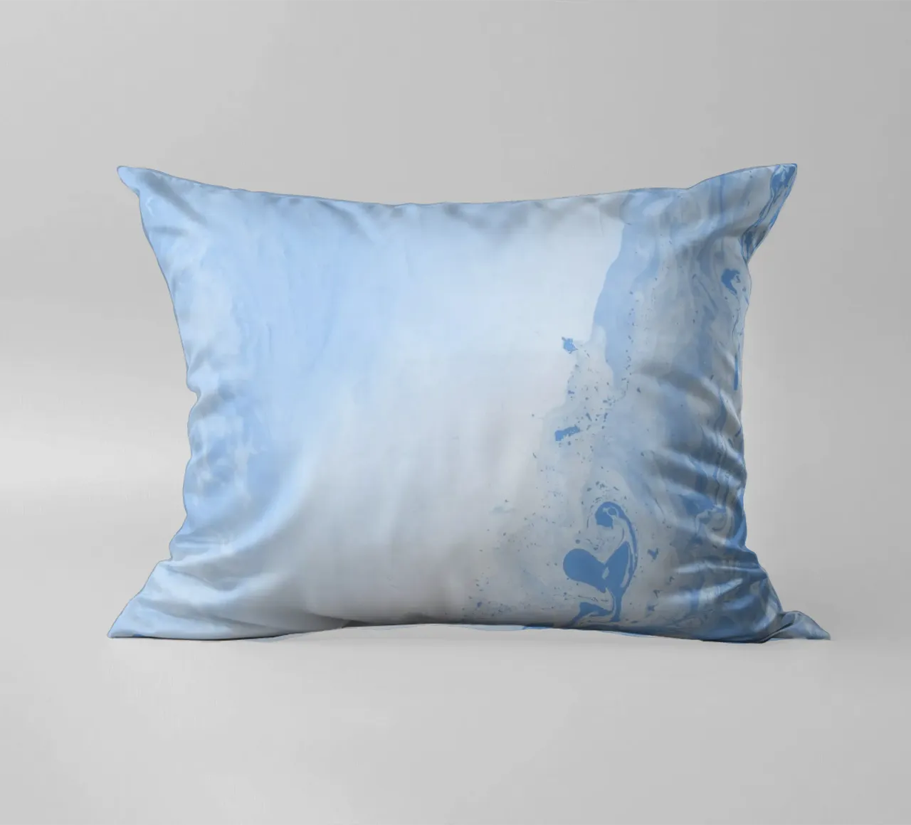 Azure Dream Waves - Abstract Fluid Blue Art Print decorative cushion by NorwesClub