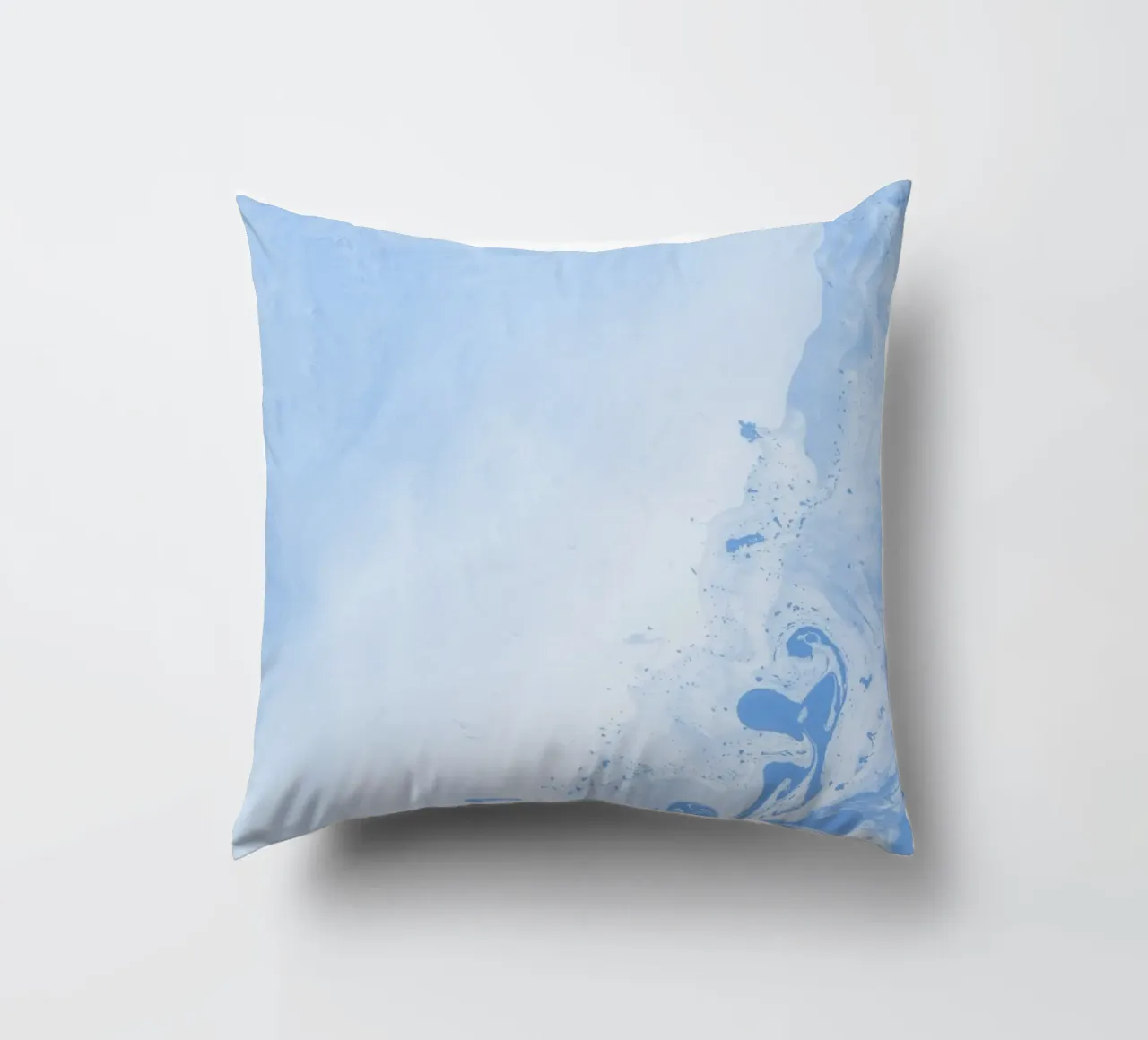 Azure Dream Waves - Abstract Fluid Blue Art Print decorative cushion by NorwesClub
