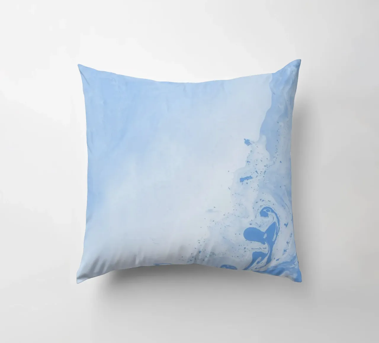 Azure Dream Waves - Abstract Fluid Blue Art Print decorative cushion by NorwesClub