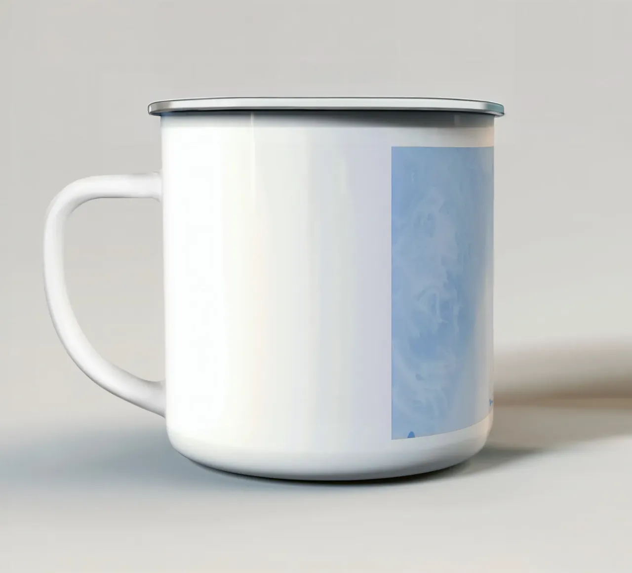 Azure Dream Waves - Abstracte Vloeiend Blauwe Kunstdruk emaille mok van NorwesClub