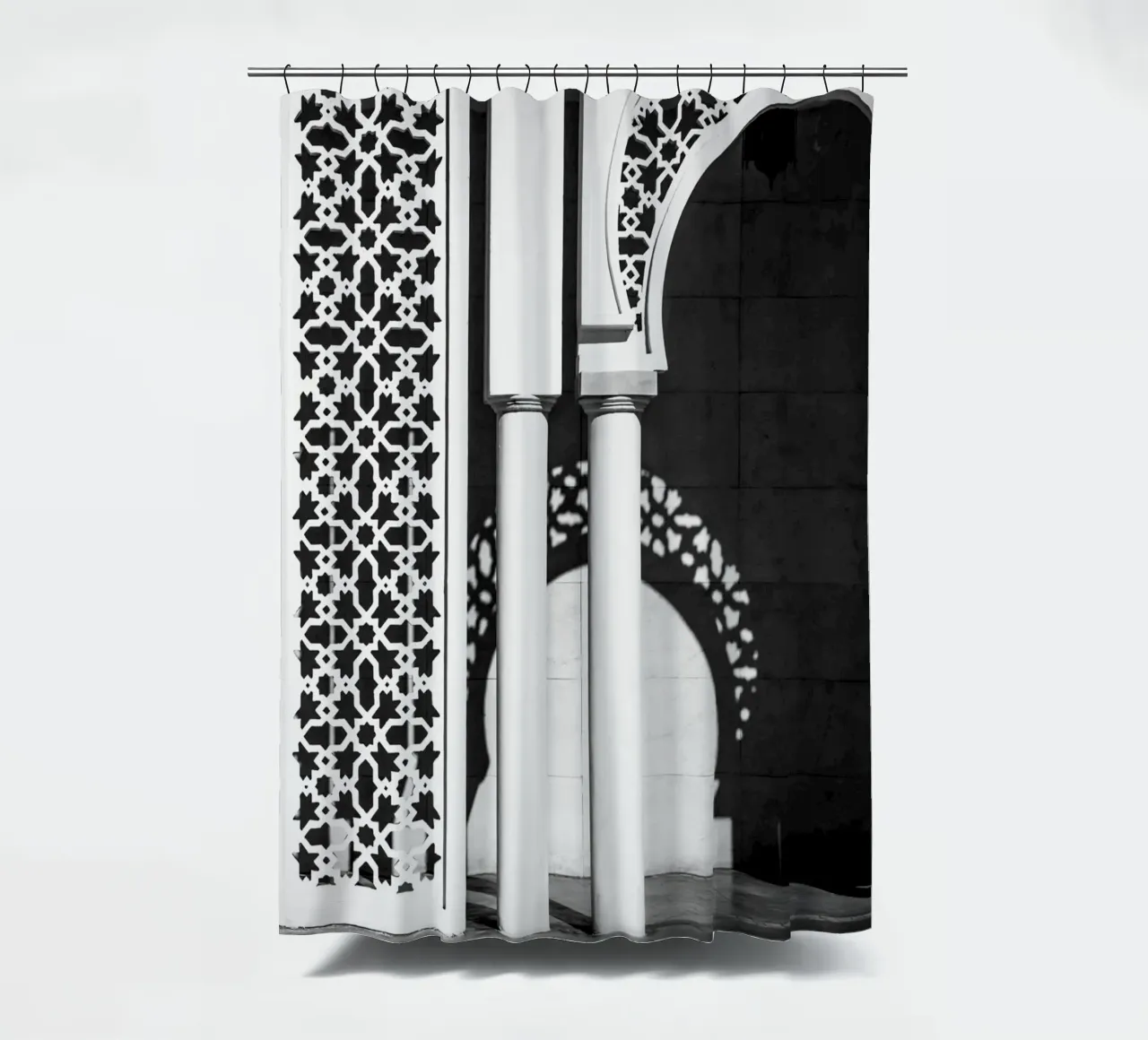 Moroccan architecture in black and white tenda da doccia da photolovers