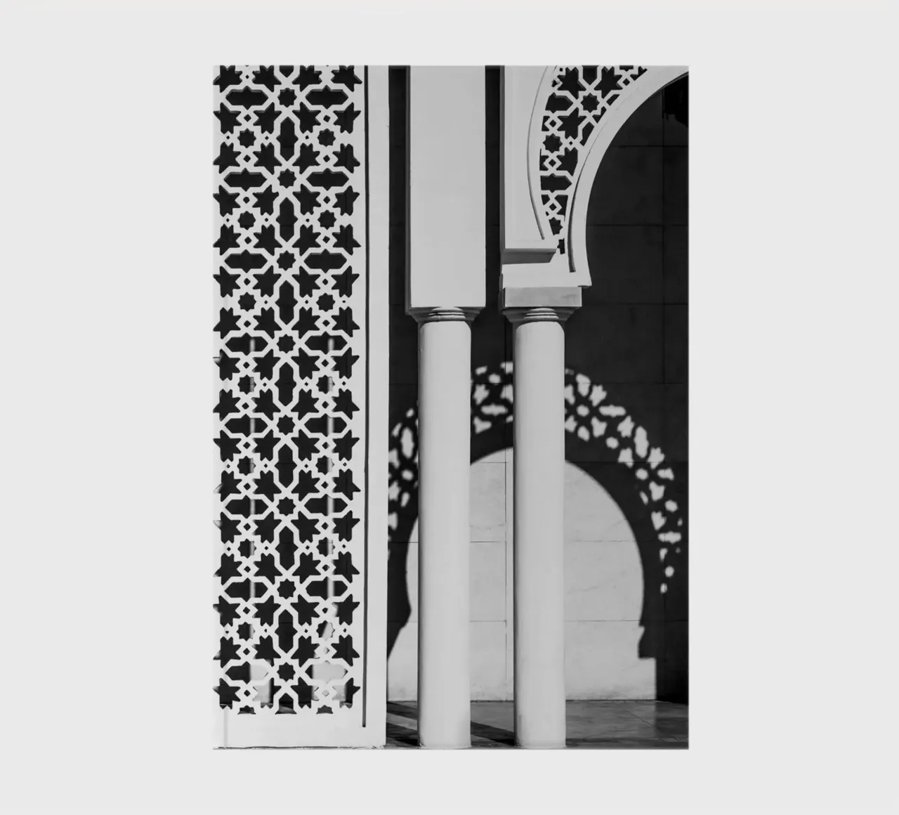 Moroccan architecture in black and white notebook by photolovers