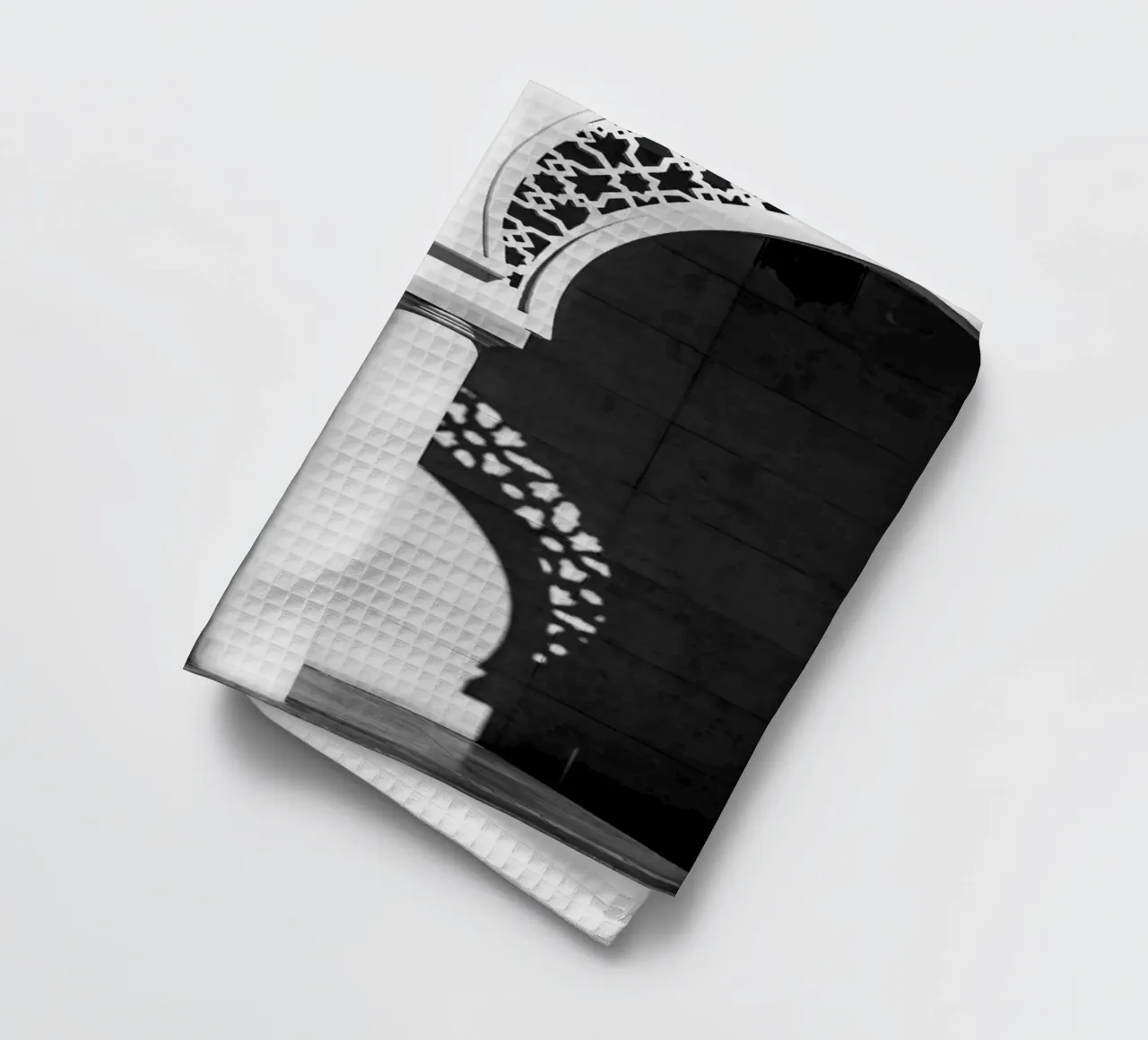 Moroccan architecture in black and white canovaccio da cucina da photolovers