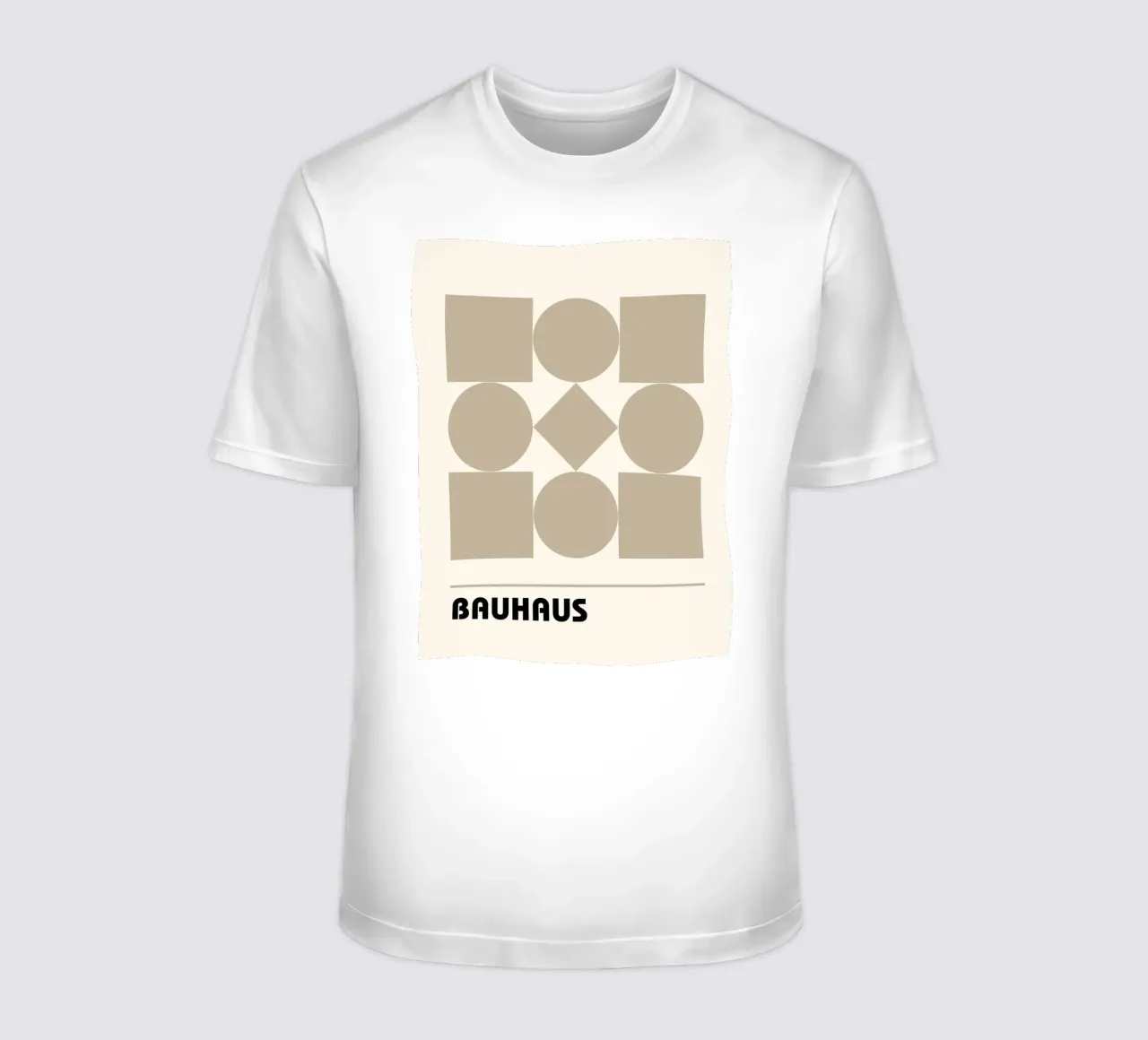 Shapes in balance - Bauhaus geometry t-shirt by Casa Calm